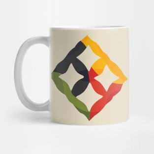 Eban Adinkra Symbol of love and safety in Pan African colors Mug